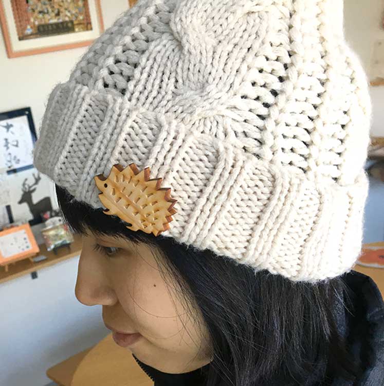 hacodeco様 ハリネズミ ニット帽はりねずみ 作家 ぬいぐるみ