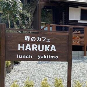 1 1 300x300 - 奈良県のさつまいもカフェ「森のカフェHARUKA」。看板の切文字をオーダー頂きました。