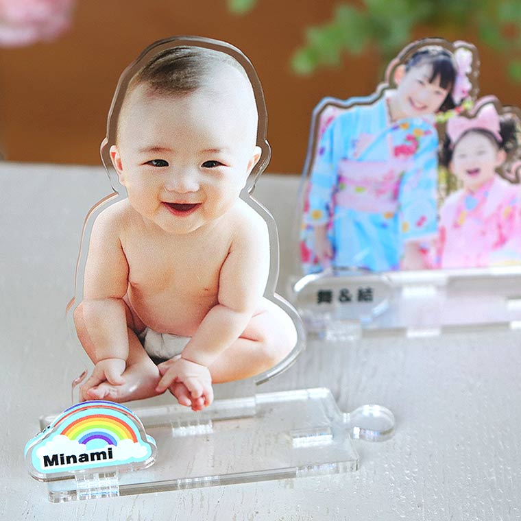 アクリルスタンド 人物 子供 名入れプレート付き 厚さ3mm アンシャンテ